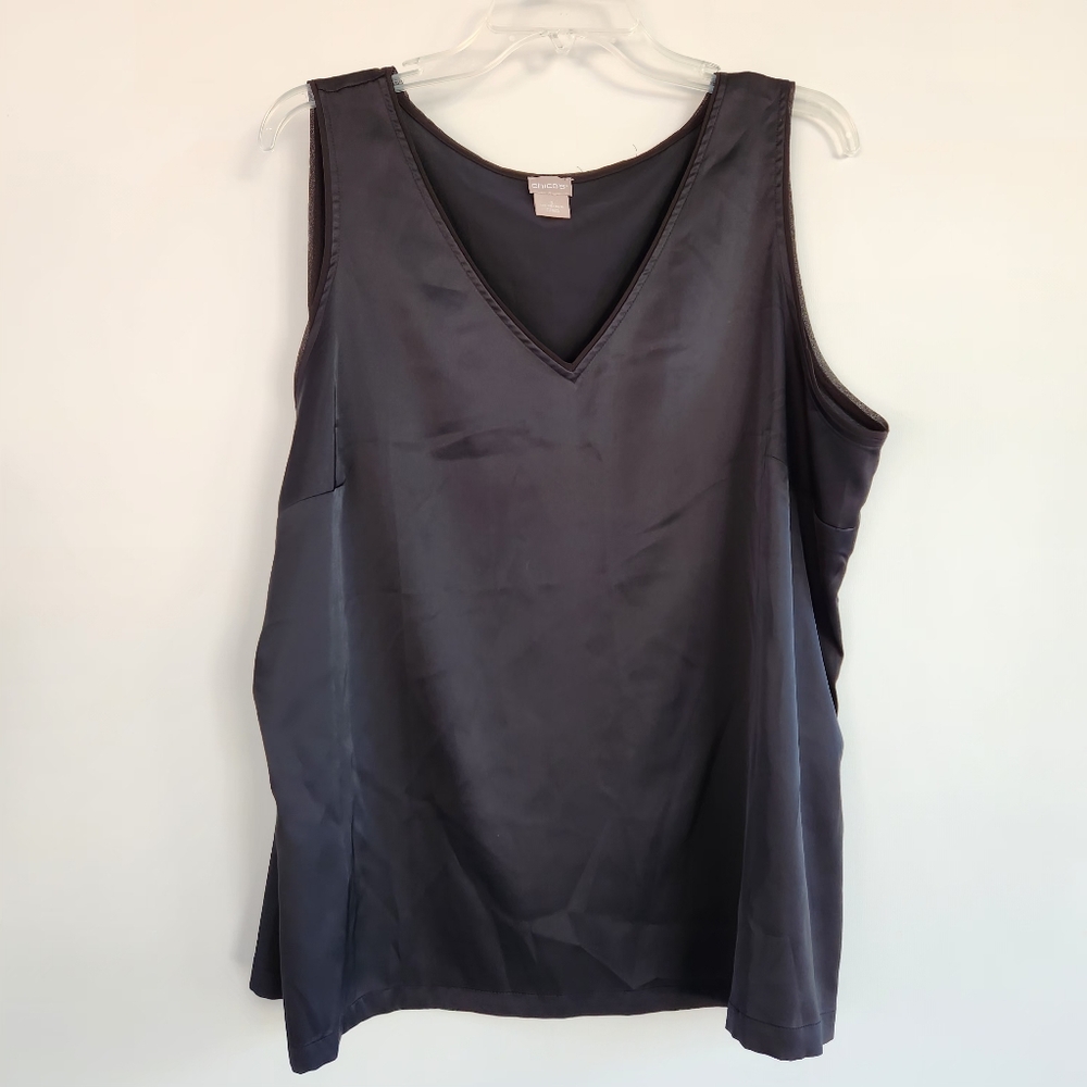 Chico's Black V-Neck Tank Top